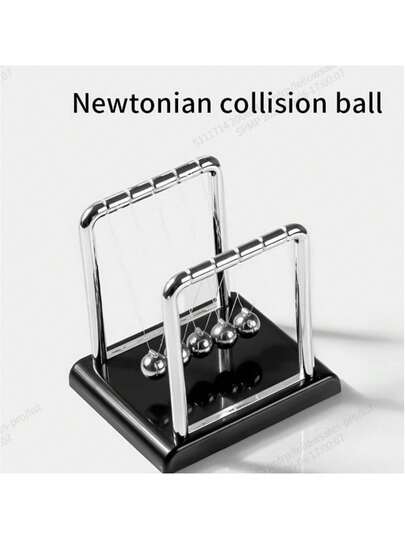 Fashionable Polished Metal Newton's Cradle Desk Decor, Decorative Iron Swinging Balls For Office Or Home Back To School Room Decor Home Decor Ornaments Home Miniature Things