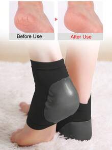 2 件装足跟龟裂保护垫，具有保湿和平滑效果，踝袜用于足跟护理，适合户外、运动、旅行、家居、办公室