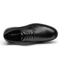 Men's Plain Toe Oxford Shoes Business Formal Derby Dress Sneakers Crossflex GentEdge - 黑色 - 查看 10