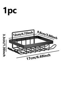 1/2/3pcs Metal Soap Dish Bathroom Drain Soap Holder Wall Mounted Shower Caddy Bathroom Storage Rack