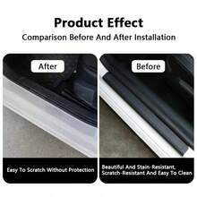Car Door Sill Protector Trunk Bumper Scratch-Proof Stickers For Civic Logo 2023 Carbon Fiber Door Pedal Threshold Strips - CIVIC - View 4