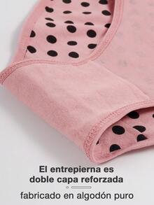 Set de 4/12 Bragas de Algodón para Mujer con Diseño de Polka Dots, Cómodas y Suaves de Alta Calidad - Perfectas para Uso Diario - color mezclado - Ver 8