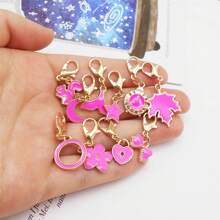 10Pcs Cute Enamel Charms Set - Multicolor Pendants With Lobster Clasp,Bag & Shoe Charm,Jewelry Supplies For DIY Bracelet Keychain