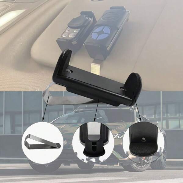 1 pieza Clip soporte para parasol de ABS, Clip duradero para control remoto de puerta de garaje, Accesorio para parasol de coche