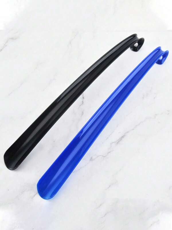 1pc Plastic Shoe Horns, Hotel & Home Use Shoe Pulling Helper Tool, 42cm Length Non-Bending Thick Shoe Horn