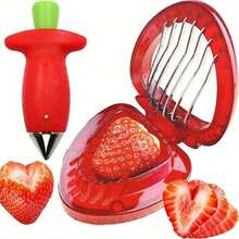 Stainless Steel Strawberry Slicer And Huller - Creative Strawberry And Grape Fruit Cutter, Manual Kitchen Tool With Blades, Essential Tool For Easy Fruit Preparation - Multicolor - View 11