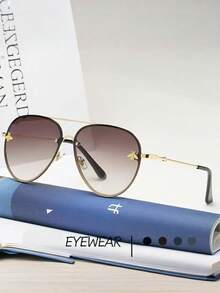 Rimless Square Oversized Glasses For Women Gradient Lens Big Fashion Glasses Shades