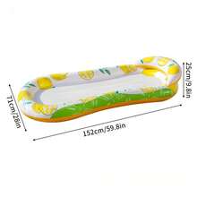 1pc PVC Inflatable Hammock With Mesh, Foldable Inflatable Backrest Adult Water Park Floating Lounge, Beach Essentials, Beach Accessories, Pool Float - Multicolor - View 14