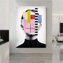 1pc Frameless Abstract Fashion Women's Art Surreal Portrait Posters Vintage Painting Printing Wall Arts Modern Living Room Bedroom Office Bar Club Wall Decoration Home Decoration ,Wall Art With Frame
