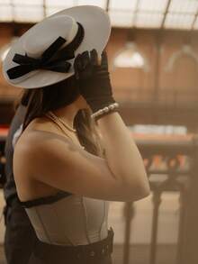 Women's Elegant Church Hat, French Fashion Hat, Bridal Small Hat, British Style Hat, Hat, Noble Lady Hat, Retro Hat, Bow Hat, Birthday Party Headdress, Party Attire Hat, Black Hat, Racing Hat, Race Meeting Hat - 1134 - View 2