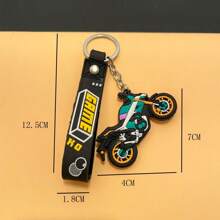4pcs/Set Cartoon Motorcycle Keychains Bag Pendant Decorations