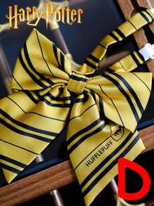 Harry Potter 1/4PC  Bow Tie, , , , , , Hand-Tied Badges, Striped Knitted Fashion, Bow Tie, Movie Merchandise, British College Style, Party Outfit Props, Shirt Accessories, Creative Room Desktop Decorations, Birthday Surprises, Christmas And Halloween Gifts For Family And Friends, Harry Lovell - 彩色 - 查看 7
