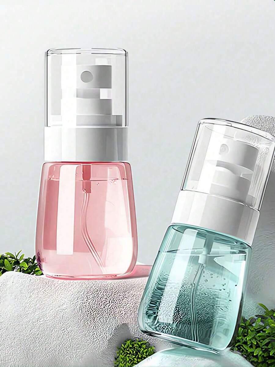 1pc Mini Hair Refresher Sprayer - Ultra-Fine Mist 360-Degree Stylist Sprayers With Perfume Atomizer Pump , 60ml And 30ml Capacities, Refillable Clear Containers, Compact And Portable