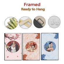 ONE PIECE 1/3/6 件套流行帆布墙面艺术海贼王 - ZORO、妮可罗宾、LAW、ACE、SHANKS 装饰卧室现代家居印刷图片艺术品海报（无框）