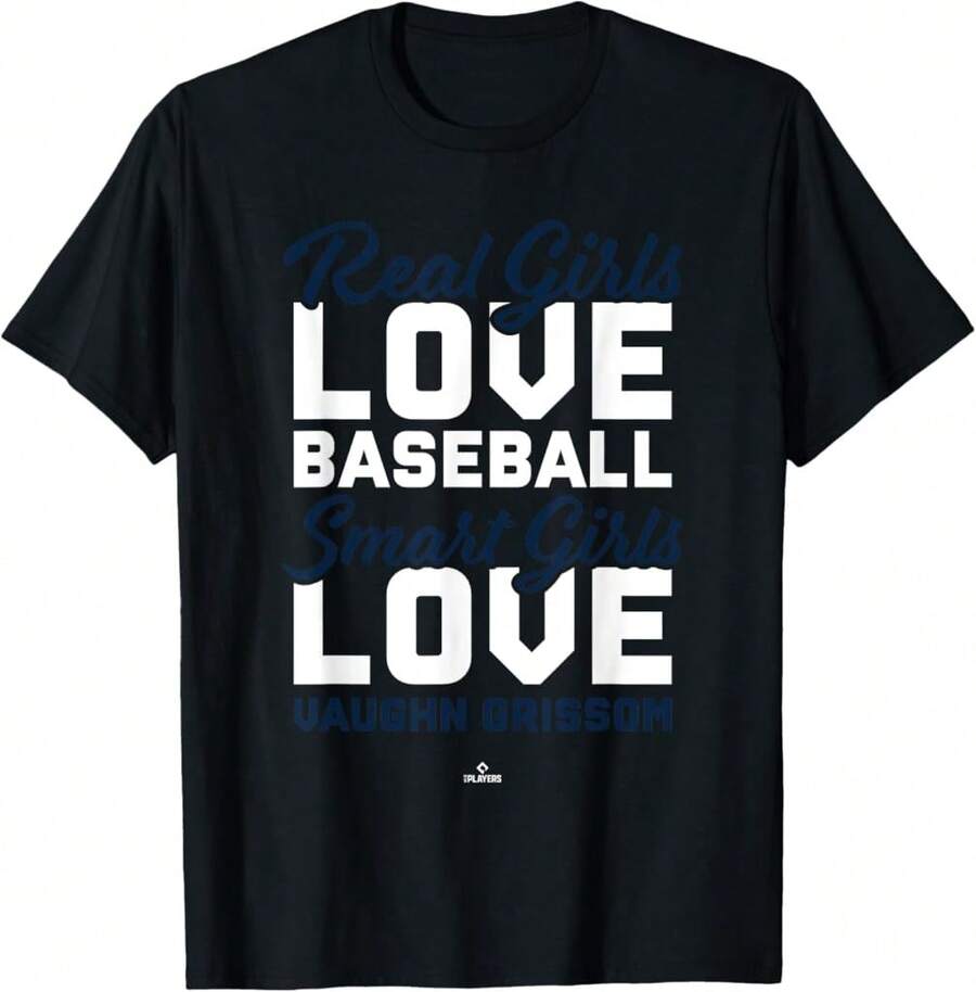 Smart Girls Love Vaughn Grissom Boston Baseball Mlbpa T-Shirt Gift For Dad Gift For Husband Thanksgiving Gift For Host,Black T-Shirt, 100% Cotton, Men's T-Shirt,,Funny Graphic T Shirts,S-XXXL,Vintage Shirt - Black - View 1