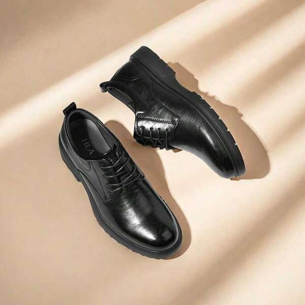 Scarpe formali in pelle casual da uomo, stile elegante business nuovo, traspiranti, punta affusolata alla moda britannica, per primavera/autunno