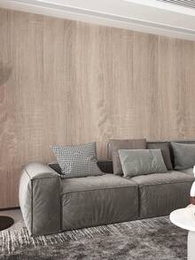 1 Roll Classic Wood Grain Removable PVC Self-Adhesive Wallpaper, Waterproof & Dirt-Resistant Wood Texture Wallpaper For Living Room, Bedroom, Table And Door Decoration - Multicolor - View 2