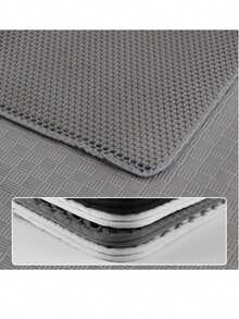 超大双层猫砂垫，采用 EVA 材质制成，旨在防止猫砂飞溅和泄漏，保持猫砂不外泄。防滑、可水洗、防水、防臭、易于清洁 - 非常适合用作猫砂盆和宠物用品保护垫 | 可水洗猫垫 | 耐用猫垫。