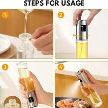 1 pièce Vaporisateur d'huile en verre, élégant diffuseur à brumisation fine pour grillage, salades, cuisson, rôtissage et barbecue, sans PVC, idéal pour les friteuses à air et l'utilisation en cuisine
