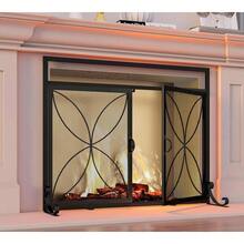 Fireplace Screen With Magnetic Door, Large Metal Fireplace Screen Suitable For Household Use, - 1 - View 3