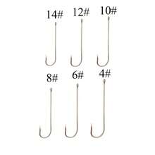 100pcs Long Shank Hook With Hole Barbed Hook Bass Hook - Silver - View 6