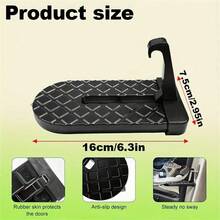 Universal Car Door Step Ladder,Foldable Aluminum Roof Top Climb Pedal For SUV Truck Pickup,Non-Slip Anti-Scratch Design,Easy To Install, Collapsible,Dark Color, Lightweight And Durable