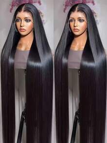 40 Inch Wear And Go Glueless Wigs Human Hair Pre Plucked Pre Cut With Baby Hair 200 Density 5x5 HD Lace Closure Wigs 12A Straight Wigs Ready To Wear Wig For Beginners - Natural Black - 查看 6