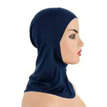 1/2 piezas Accesorios de Abaya de color liso de moda para mujer - Diadema elástica para barbilla, gorra y bufanda, diadema casual, gorro holgado suave, gorro para velo musulmán, gorro holgado suave para mujer con hiyab de muselina