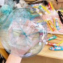 1/5/10 件 4 色塑料泡泡，弹力泡泡气球，用吸管吹，派对装饰，节日庆典皮纳塔填充物，礼物（随机颜色带吸管）