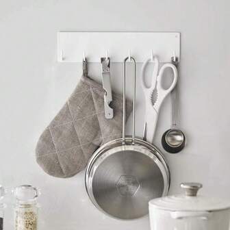 1 个磁性粘合挂钩，无需钻孔厨房储物挂钩