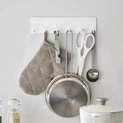 1 个磁性粘合挂钩，无需钻孔厨房储物挂钩