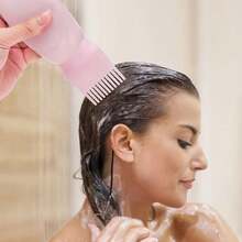3 件套全新按摩洗发刷、染发梳、洗发瓶、发饰花夹、美发工具套装、返校、旅行度假必需品、女士发饰 - 彩色 - 查看 6