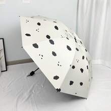 1 pieza Paraguas reversible totalmente automático para mujer, sombrilla y paraguas de lluvia, estudiante, anti-UV, con aroma a leche, de estilo fresco