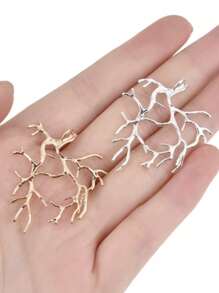 1/5 pièces Base de pendentif en branche d'arbre plaqué or, Faire-soi-même pour envelopper et incruster des pierres naturelles, des cristaux, des perles