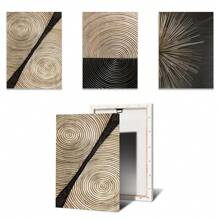 1pc /3PCS Wall Arts Posters Optional Frame Abstract Luxury Wall Art Canvas Posters Gold Black Surround Canvas Painting Living Room Nordic Decoration Painting Home Decoration Frameless/Framed Canvas Art ,Wall Art With Frame