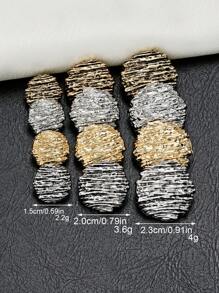 10 Stücke/Packung Runde Metallknöpfe mit geprägtem horizontalem Streifenmuster, geeignet für Mäntel, Pullover, Jacken, Kleider, Hemden, handgefertigte Verzierungen, Stoff-Nähzubehör für DIY