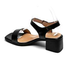 Women's Buckle Design Fashion Daily Wear High Heel Sandals - Black - View 3