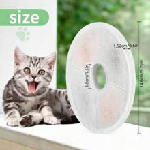 Filtro per fontana per gatti, set di 6/12 filtri di ricambio per fontana per gatti da 3L, con carbone attivo e resina a scambio ionico, compatibile con la fontana per gatti a fiori da 3L