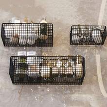 浴室收纳架，浴室壁挂式免打孔收纳架，浴室铁艺壁挂式洗漱用品架，家居浴室装饰，浴室收纳整理架，秋季装饰，返校季装饰