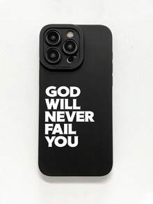 Bible Verse Phone Case, Inspirational Text Phone Case, Letter Phone Case, Compatible With IPhone & Galaxy Cases, Compatible With IPhone 13/15/16 Pro Max/16/14/15/16 Plus, Compatible With Samsung Galaxy Phones Waterproof Shockproof Anti-Fall Scratch Resistant - Multicolor - View 3