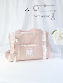 PETSIN Bolsa De Transporte Para Mascotas, Tela Multicolor, Elegante Y Adecuada Para Perros Y Gatos Pequeños Cuando Salen - Rosa - Ver 8