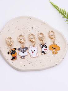 5 CÁI/1 CÁI Phụ kiện trang sức hợp kim hình chó con hoạt hình dễ thương, chó con nhỏ, mặt dây chuyền hình chó sói, móc khóa, mùa tốt nghiệp, phụ kiện ô tô, túi xách, ba lô, quà tặng Giáng sinh theo phong cách Goth Y2k, phụ kiện túi xách, dây đeo có ngăn đựng thẻ, phụ kiện ô tô, móc khóa túi xách - Nhiều màu - Xem 2