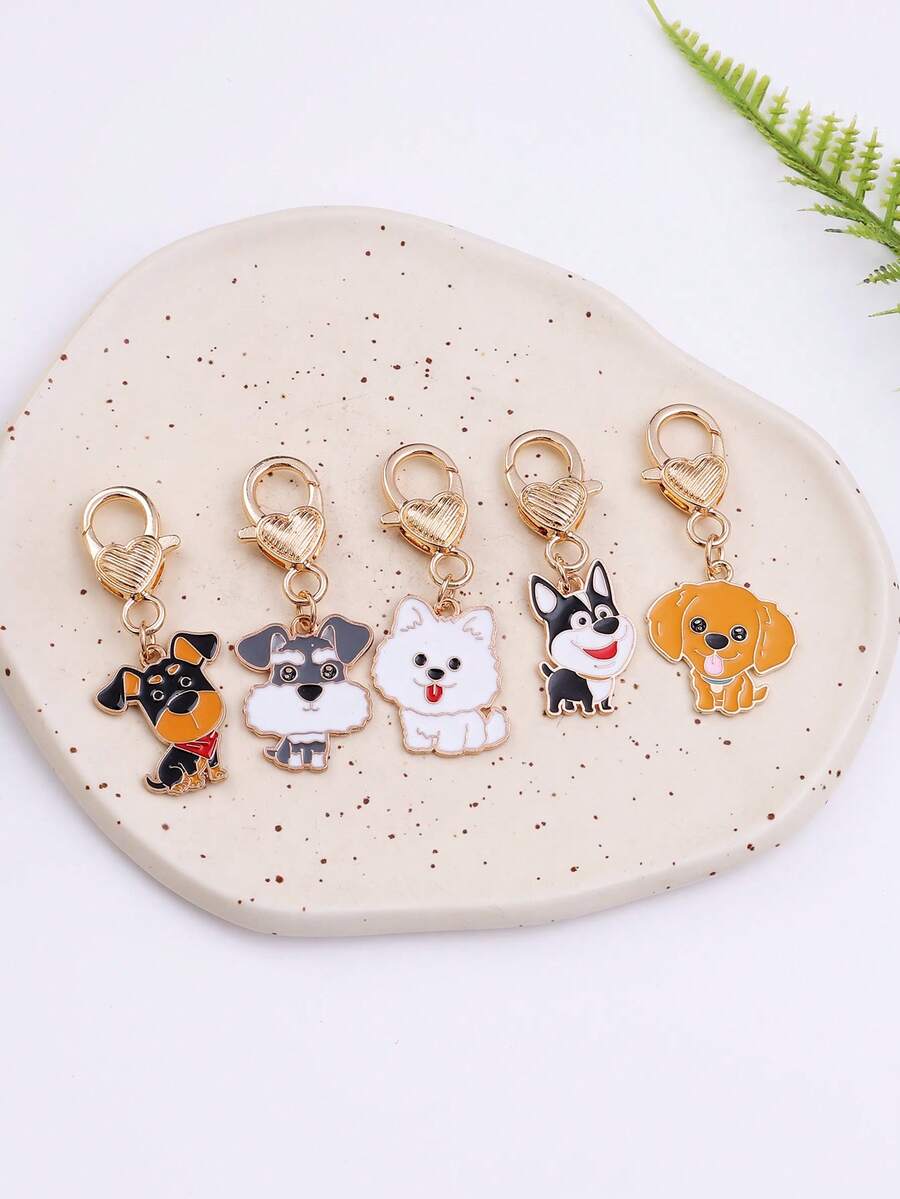 5 CÁI/1 CÁI Phụ kiện trang sức hợp kim hình chó con hoạt hình dễ thương, chó con nhỏ, mặt dây chuyền hình chó sói, móc khóa, mùa tốt nghiệp, phụ kiện ô tô, túi xách, ba lô, quà tặng Giáng sinh theo phong cách Goth Y2k, phụ kiện túi xách, dây đeo có ngăn đựng thẻ, phụ kiện ô tô, móc khóa túi xách