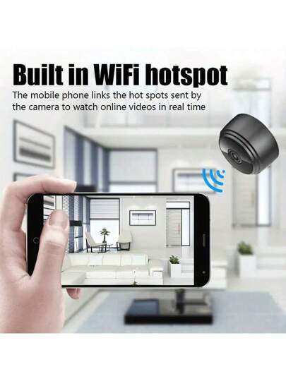 1pc/ Mini Wireless WiFi Home Security Camera, HD Video Monitoring, Remote Access Via Smartphone, view 9