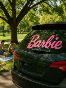 Barbie 3PCS Official Retro Logo Vinyl Decal Sticker - Waterproof & UV Resistant Car Decal - Aesthetic Accessory For Laptop, Tumbler, Phone Case - Easy Apply & Remove, No Residue - Personalize Your World With Iconic Barbiecore Fashion - Perfect Birthday Gift For & Women, Holiday Stocking Stuffer.
