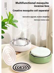 Boîte multifonctionnelle pour bobine anti-moustique, séparateur créatif pour bobine anti-moustique, plateau pour bobine anti-moustique avec couvercle, boîte anti-moustique, support pour bobine anti-moustique, cendrier