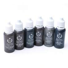 15ml/Bottle Eyebrow, Lip, Eyeliner Tattoo Pigment Permanent Makeup Ink Liquid Dye Cosmetic Tools For Brow And Lip Tinting (6pcs) - Multicolor - View 1
