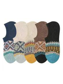 5 Pairs Casual Lightweight Boat Socks, No Show Socks For Men, Multi-Wear, Spring/Summer - Multicolor - View 2