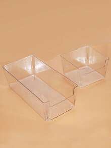 10 Stück klare Acryl Make-up Organizer Tabletts, Kosmetik Organizer, Pinselhalter, Make-up Aufbewahrungsboxen, transparente Schminktisch Schubladen, Organizer für Make-up (Foundation, Puder, Concealer, Concealer Pinsel, Lippenstift, Rouge, Make-up Pinsel), Schmuck, Küche, Schlafzimmer, Badezimmer, Fernbedienungen, Zahnstocher, Ladegeräte, Handyhüllen, platzsparend, Zurück zur Schule, Schlafzimmer Dekoration, Zurück zur Schule - Transparent - Übersicht 8