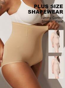 1 pièce Gaine sculptante taille haute pour femme, sans couture, amicale pour la peau, tailles plus